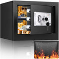 Mejasg Feuerfester Safe mit Geldbeutel, feuerfest, klein, elektrisch, mit abnehmbarem Regal und Alarmmodus, Wandtresor für Schmuck, Geld, Dokumente, Medikamente