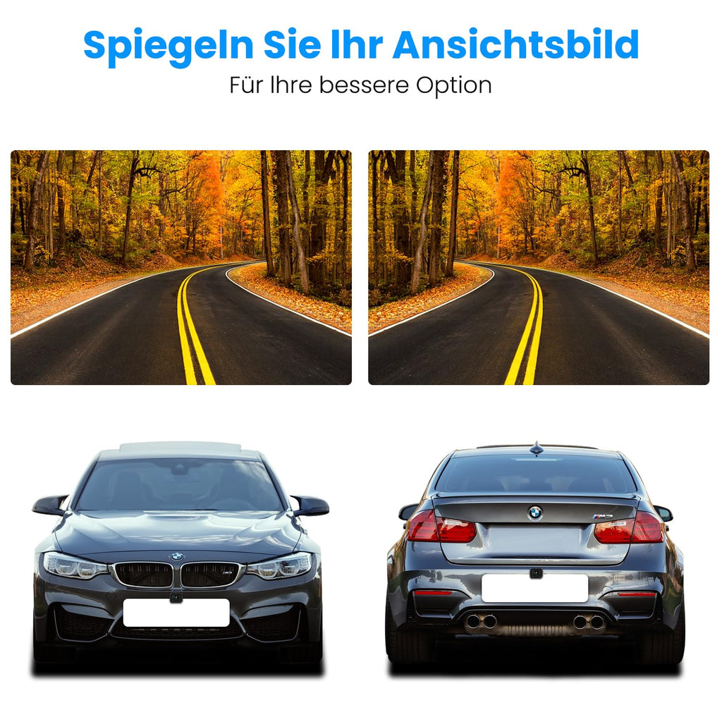 AUTO-VOX W7 5“ LCD Kabellos Digital Rückfahrkamera Set, mit eingebautem Funksender, Wireless Einparkhilfe, Wasserdicht IP68 Nachtsicht