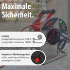 Brennenstuhl Garant S V2 IP44 Kabeltrommel 40m outdoor (Made in Germany, Kabel in Signalfarbe orange, aus Stahlblech, kurzfristiger Einsatz im Außenbereich)