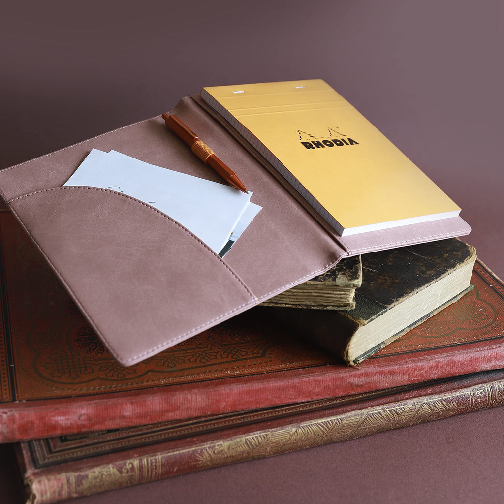 Rhodia 216001C - Mappe für Block oder Notizheft Rhodiarama - N°16, für DIN A5 (14,8x21 cm) 17,5x23,5 cm, elegant und praktisch, schwarz, 1 Stück