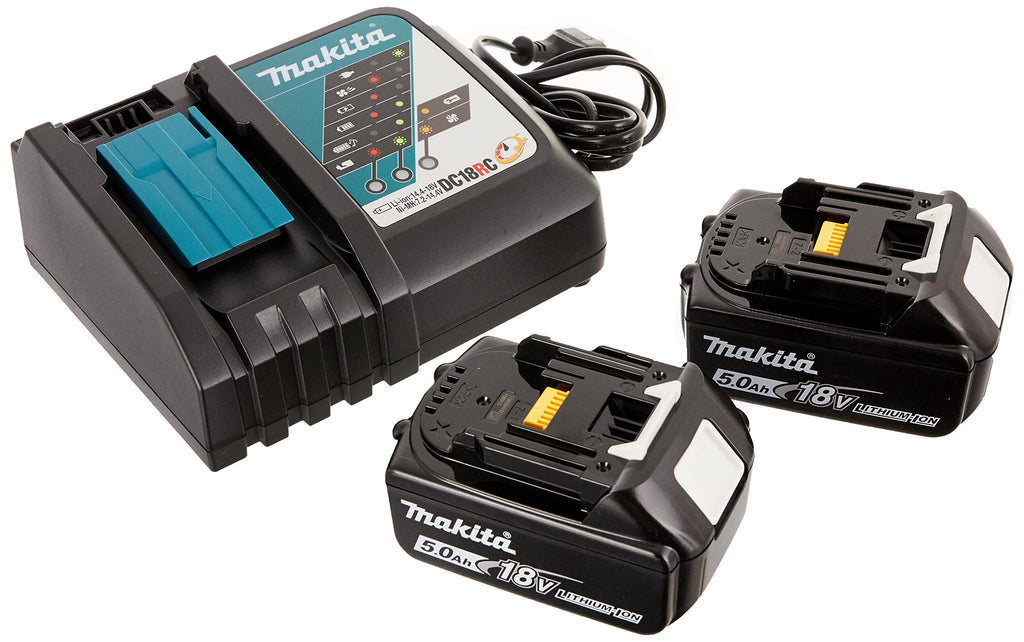 Makita DGA511RTJ Akku-Winkelschleifer 18 V / 5,0 Ah, 2 Akkus + Ladegerät Im MAKPAC