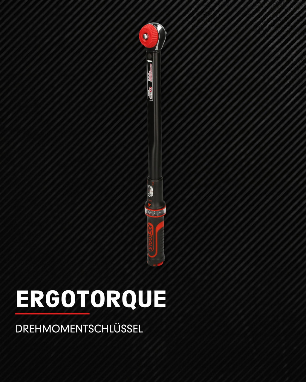 KS Tools Ratschen Drehmomentschlüssel 1/2 Zoll Drehknopf ERGOTORQUEprecision 516.1442 I 40-200 Nm I Mit Doppelskala in Nm und lbf•ft I Präzisions Schraubenschlüssel