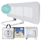 zoula kidz® faltbares Bettgitter als Rausfallschutz Bett Reise - Klappbar & Höhenverstellbar - Bettschutzgitter für Boxspringbett, Elternbett, Kinderbett - Mit Tasche & Gurt - ultrakompaktes Packmaß