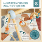 Bieco Spieltrapez höhenverstellbar | Baby Holz | Spielebogen | Activity Center Gym | Holzspielzeug