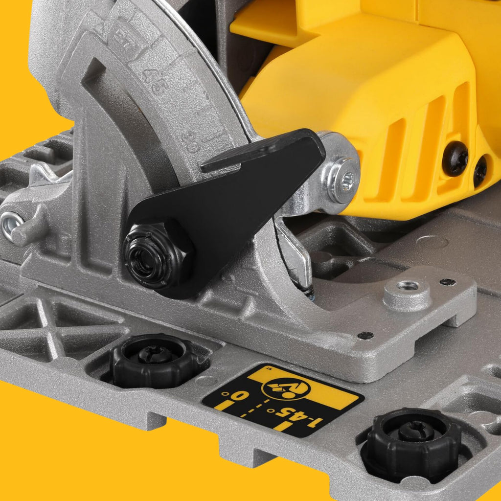 DEWALT XR 18V Bürstenloser 184mm Handkreissäge, Führungsschienen-kompatibel, 58mm Schnitttiefe, Werkzeuglose Einstellung, TSTAK Koffer, LED, AirLock Staubabsaugung, Solo-Gerät – DCS572NT-XJ