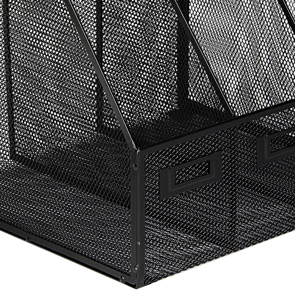 OSCO 3-fach Stehsammler aus Drahtgeflecht, schwarz MR3 BLACK