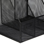 OSCO 3-fach Stehsammler aus Drahtgeflecht, schwarz MR3 BLACK