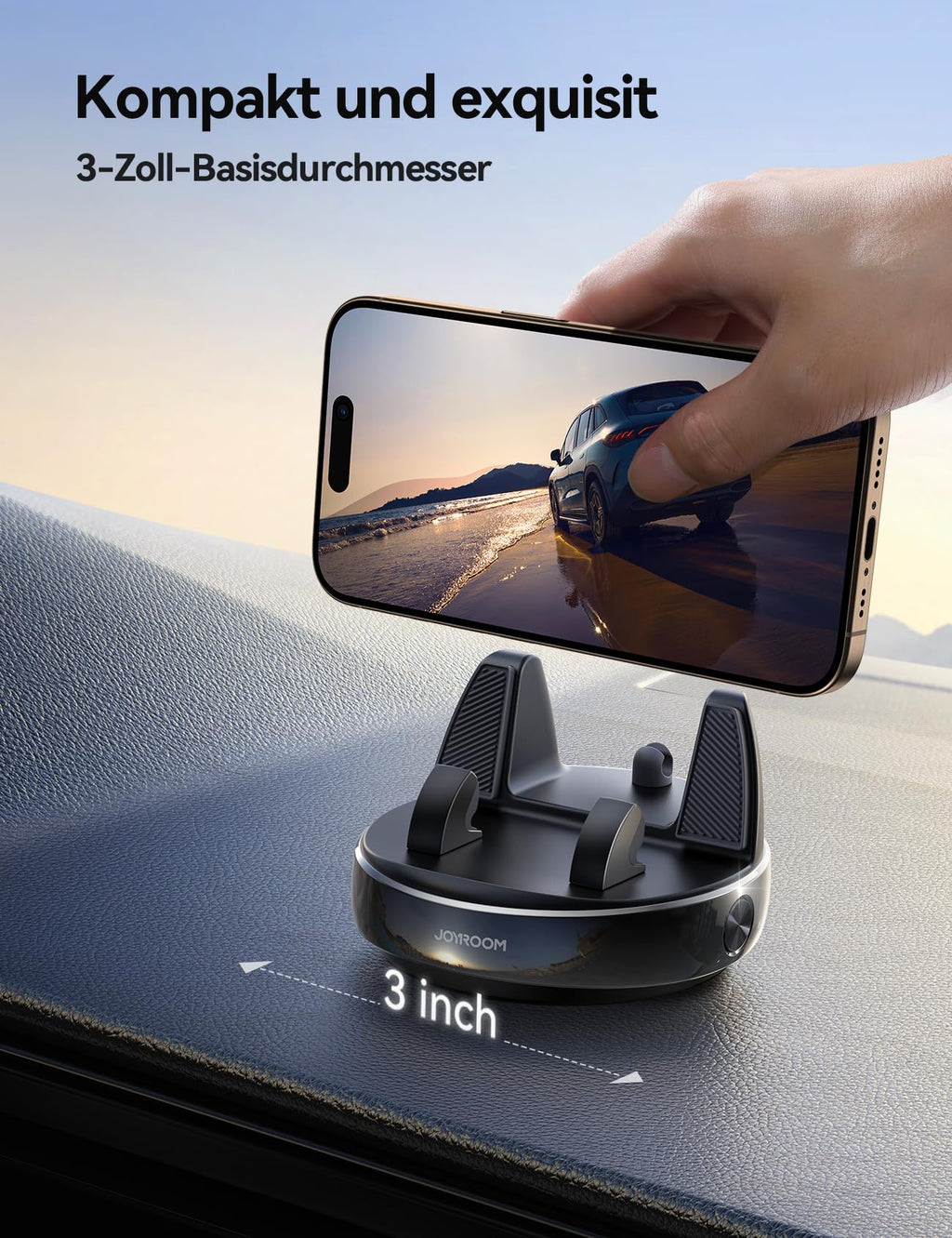 JOYROOM Handyhalterung Auto Armaturenbrett, Anti Rutsch Handy Halterung Auto kompatibel mit PopGrip, Universelle KFZ Autohalterung für iPhone/Samsung/Huawei/Google/Android Smartphones
