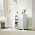 YITAHOME Aktenschrank Abschließbar, Metallschrank mit 2 Verstellbare Einlegeböden, Büroschrank Stahlschrank mit Belüftungslöcher für Arbeitszimmer Büro Garage Schule, Weiß, 80 x 40 x 90cm