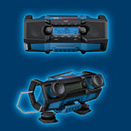 Bosch Professional 18V System Akku Baustellenradio GPB 18V-2 SC (Empfang über DAB+, Bluetooth, FM und AUX, inkl. 1x Netzteil, 1x AUX-Kabel, 1x 3V CR2032 Lithium-Knopfzellen-Batterie)