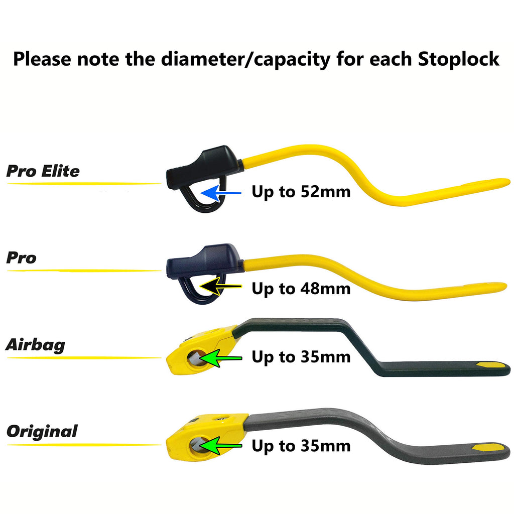 Stoplock Pro Elite Steering Wheel Lock Wegfahrsperren schwarz / gelb