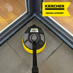 Kärcher Flächenreiniger T-Racer T 7 Plus (Spritzwasserschutz, für große Flächen, zwei Flachstrahldüsen, Handgriff für senkrechtes arbeiten, Powerdüse, Spüldüse)
