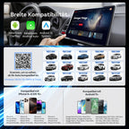 OTTOCAST Play2video Ultra 2026 Upgrade, kabelloser CarPlay & Android Auto Adapter mit YouTube/Netflix/Prime Video, Plug & Play, 4 GB + 32 GB AI Box für Fahrzeuge mit kabelgebundenem CarPlay ab 2016