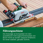 Bosch Akku-Kreissäge UniversalCirc 18V-53 (Präzises Sägen in Holz; max. Schnitttiefe 53 mm; 18 Volt System; 1x 2,5Ah Akku und Ladegerät)