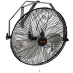 VEVOR Wandventilator, 57 cm, wasserdichter oszillierender Wandventilator, 3 Geschwindigkeiten, 4150 CFM, gewerblicher Wohnventilator zur Kühlung von Lager, Gewächshaus, Werkstatt, Terrasse, Schwarz
