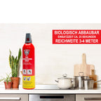 IWH - Feuerlöschspray 750 ml | Kompakter A+F Schaumlöscher mit Halter ideal für Camping, Auto, Haus und Freizeit | Kleines Feuerlöschspray ideal auch für unterwegs | Inhalt: 2x750 ml; H: 315 mm