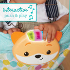 Infantino Music & Lights 2-in-1-Türschaukel, Anregende Aktivitätsschaukel für Babys mit bewegungsgesteuerten Geräuschen, Fuchs