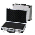 PeakTech Alukoffer P 7260 – abschließbarer Universal-Transportkoffer mit Würfelschaumstoff – tragbarer Fotokoffer – robuster Alu Koffer mit Schutz vor Regen und Staub – groß (370 x 230 x 80mm)