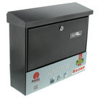 Burg Wächter Briefkasten, A4 Einwurf-Format, EU Norm EN 13724, Inkl. 2 Schlüsseln, Verzinkter Stahl, Journal 5867 E, Eisen, Stahl Eisenfärbig