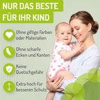 BOMI Baby Schutzgitter Treppe Miko PEFC geprüftes Buchenholz | Ohne Bohren | Gittertür aus Holz schwarz | Stabile Baby Schutzgitter Tür für Kindersicherheit | Treppen Türgitter | Breite: 87-95 cm