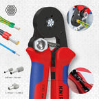 KNIPEX Selbsteinstellende Crimpzange für Aderendhülsen mit Seiteneinführungmit Mehrkomponenten-Hüllen 180 mm, 97 53 14