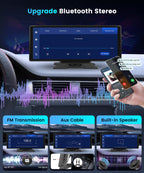 10,26-Zoll CarPlay Android Auto Autoradio, IPS-Touchscreen-Digitalempfänger fürs Auto mit Bluetooth, Navigation, Mirror Link, Auto-Player mit Siri/GOO-gle, TF/AUX-Eingang