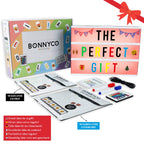 BONNYCO Light Box mit Farbwechsel, 400 Buchstaben, Emojis, 2 Stifte, USB, Ä Ö Ü ß Enthalten. Led Lichtkasten Buchstaben 16 Farben mit Programme, Led Leuchtkasten Schlafzimmer Wohnzimmer Deko Geschenk