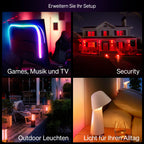 Philips Hue Essential Smart LED A60 Glühbirne,white and color, E27-Fassung, 8 W, 2200 K–6500 K, 806 lm, dimmbar, kompatibel mit Alexa, Google Assistant und Apple Home, 4er-Pack