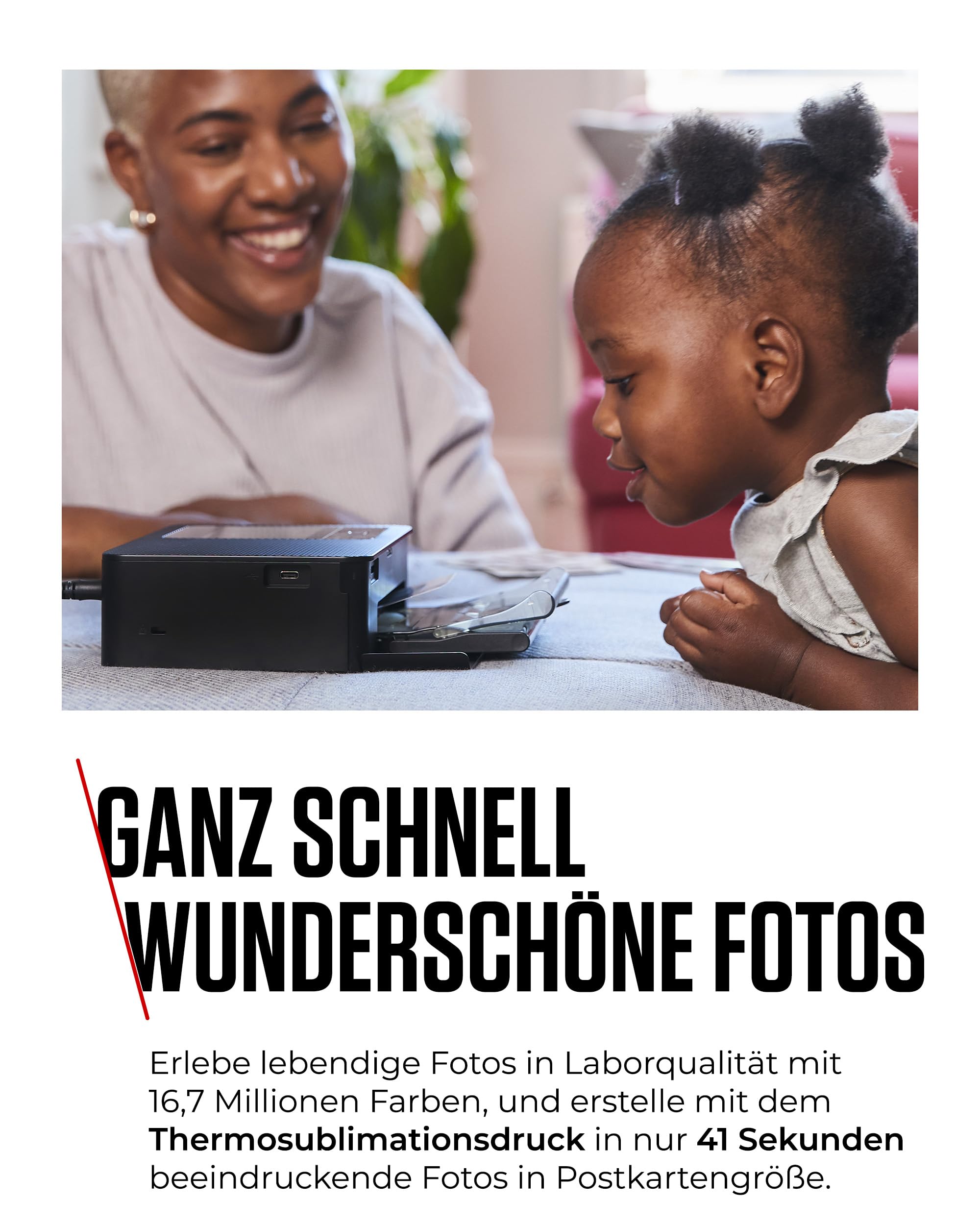 Canon SELPHY CP1500 Kompakter Fotodrucker – Drahtloses Drucken, Langlebige Fotos, USB-C & SD-Kartenanschluss – Perfekt für Scrapbooks und Fotoalben (Schwarz)