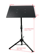 RockJam RJLP3 Heavy Duty Projector Stand Laptop Stand or Temporary Standing Desk with Tripod Body and Textured Plate