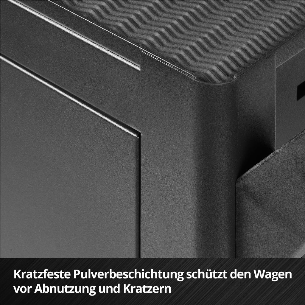 Original Einhell Werkstattwagen leer (6 Schubladen, Interlock-System, kugelgelagerte Führungsschienen, belastbar bis 135 kg, mobil mit Feststellrollen)