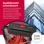 OLYMPIA PS 16 Pro Aktenvernichter Aufsatz schwarz | Kompakter Papierschredder für zu Hause | Schredder Aktenvernichter im Streifenschnitt | Shredder Papier | Papier Schredder Gerät