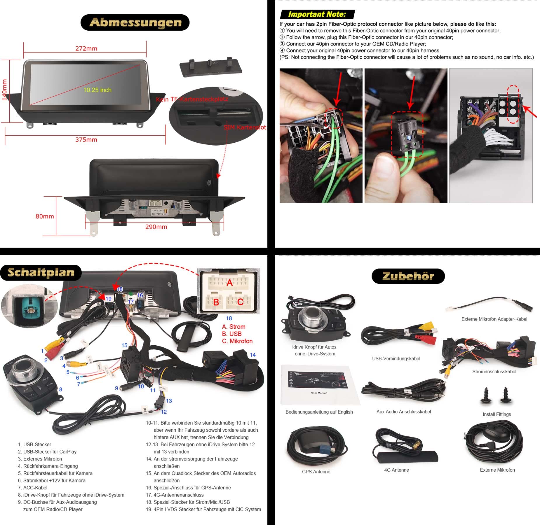 10.25" Android 14 8-Kern 4GB RAM+64GB ROM Autoradio GPS Navi für BMW X1 E84 (2009-2015) CIC Unterstützt Kabellos CarPlay IPS Touch Screen iDrive OEM Radio Bluetooth DAB+ Android Auto WiFi TPMS Can-Bus