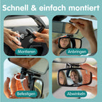 Onco Clip-On Autospiegel Baby Rücksitz - 100% Bruch- und Rüttelsicherer Baby Autospiegel für Nach Vorne Gerichtete Kindersitze, Spiegel Auto Baby Rückbank, Rückspiegel Auto, Auto Spiegel für Baby