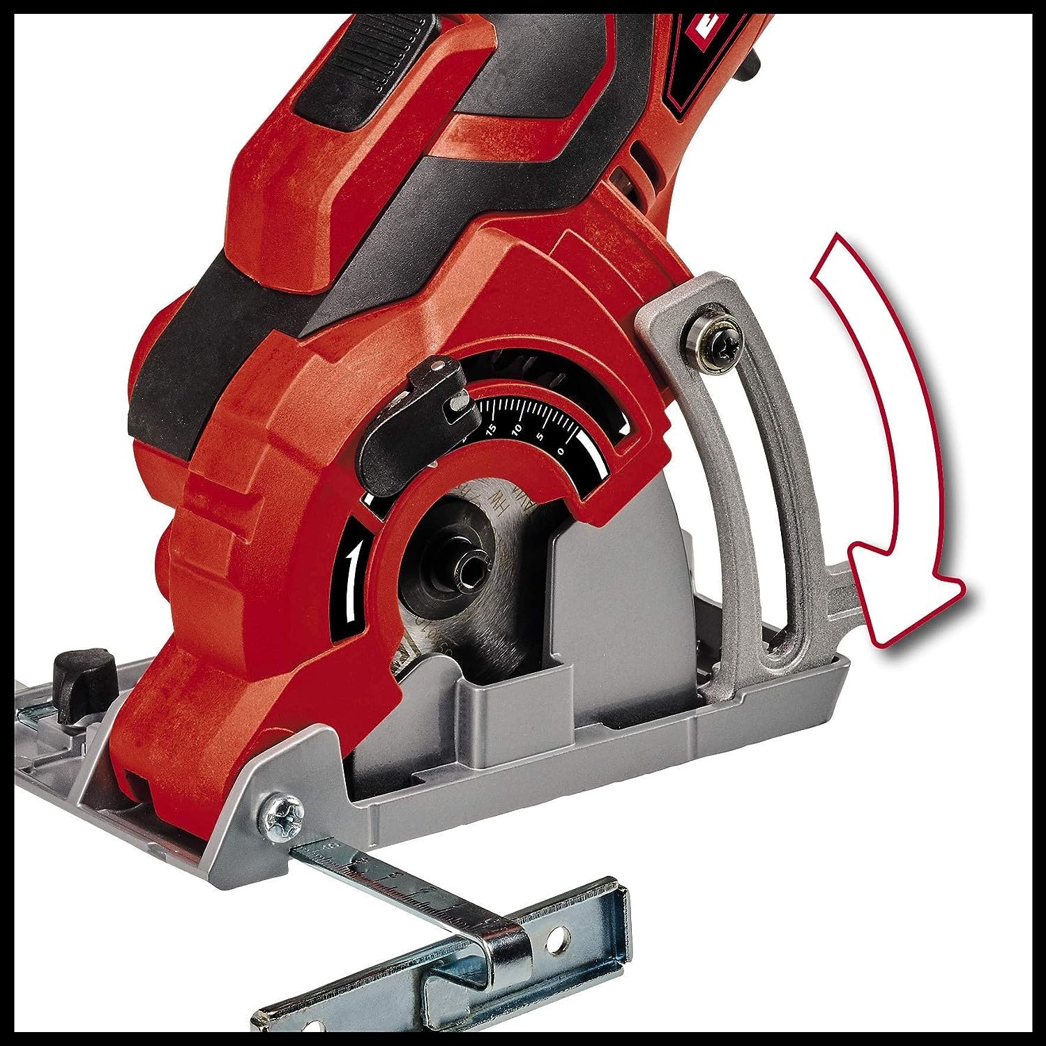 Einhell Mini-Handkreissäge TC-CS 89 (600 W, 7200 min^-1, 27 mm Schnitttiefe, 10 mm Sägeblattaufnahme, Spindelarretierung, TCT Sägeblatt, Parallelanschlag)