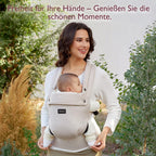Momcozy Babytrage – Baby Carrier für Kleinkind (3-24 Monate) · Ohne Einsätze · Ergonomische M-Trage · X-Rücken · Leicht & Luftdurchlässig, Khaki