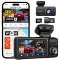 REDTIGER F17 Elite 4K 3 Kanal Dashcam Auto, STARVIS 2 IMX678 & IMX 675, 128GB Karte, Full Night Color, 4K+2.5K+1080P Vorne und Hinten Innen, Sprachsteuerung, 5GHz WiFi 6, GPS, HDR, Parkmodus