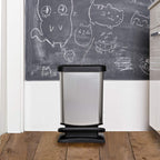 Rotho Paso Mülleimer 20l mit Deckel, Kunststoff (PP recycelt) BPA-frei, rot, 20l (29.3 x 26.6 x 45.7 cm)
