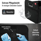 achilles Auto Kofferraum Organizer XL – Kofferraumtasche XL mit viel Stauraum – Geräumige & Pflegeleichte Faltbox – Auto Zubehör Innenraum Organizer – Stabiler Boden & Tragegriff – Schwarz