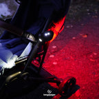 Bergsteiger Kinderwagen Licht aufladbar, USB Akku-Betrieb, 2 LED Kinderwagenlicht wiederaufladbar, Beleuchtung passend für Kinderwagen, Buggy, Kinderanhänger, Fahrradanhänger, UVM.