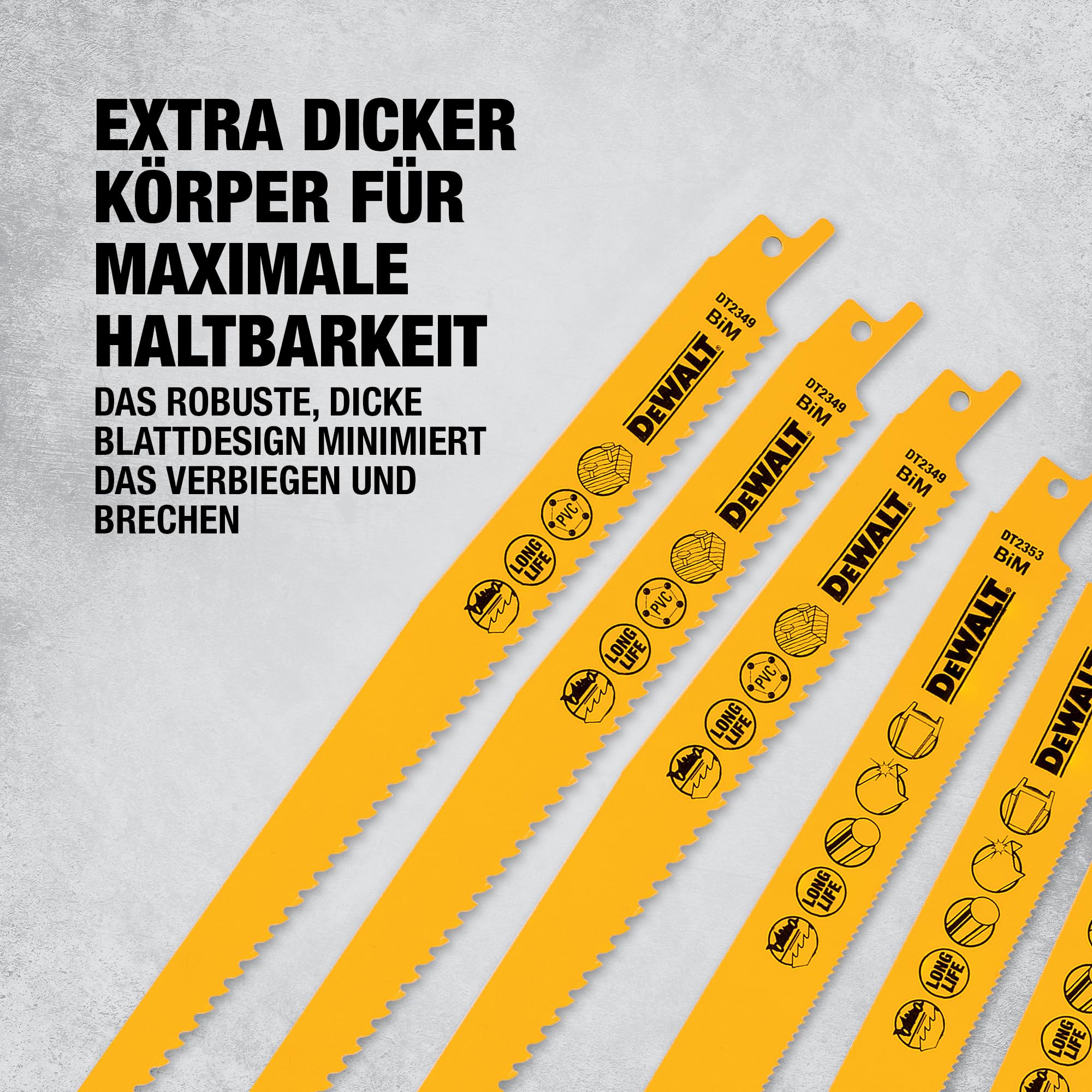 DEWALT 12-tlg. Säbelsägeblätter Set mit Aufbewahrungs-Box, DT2445-QZ