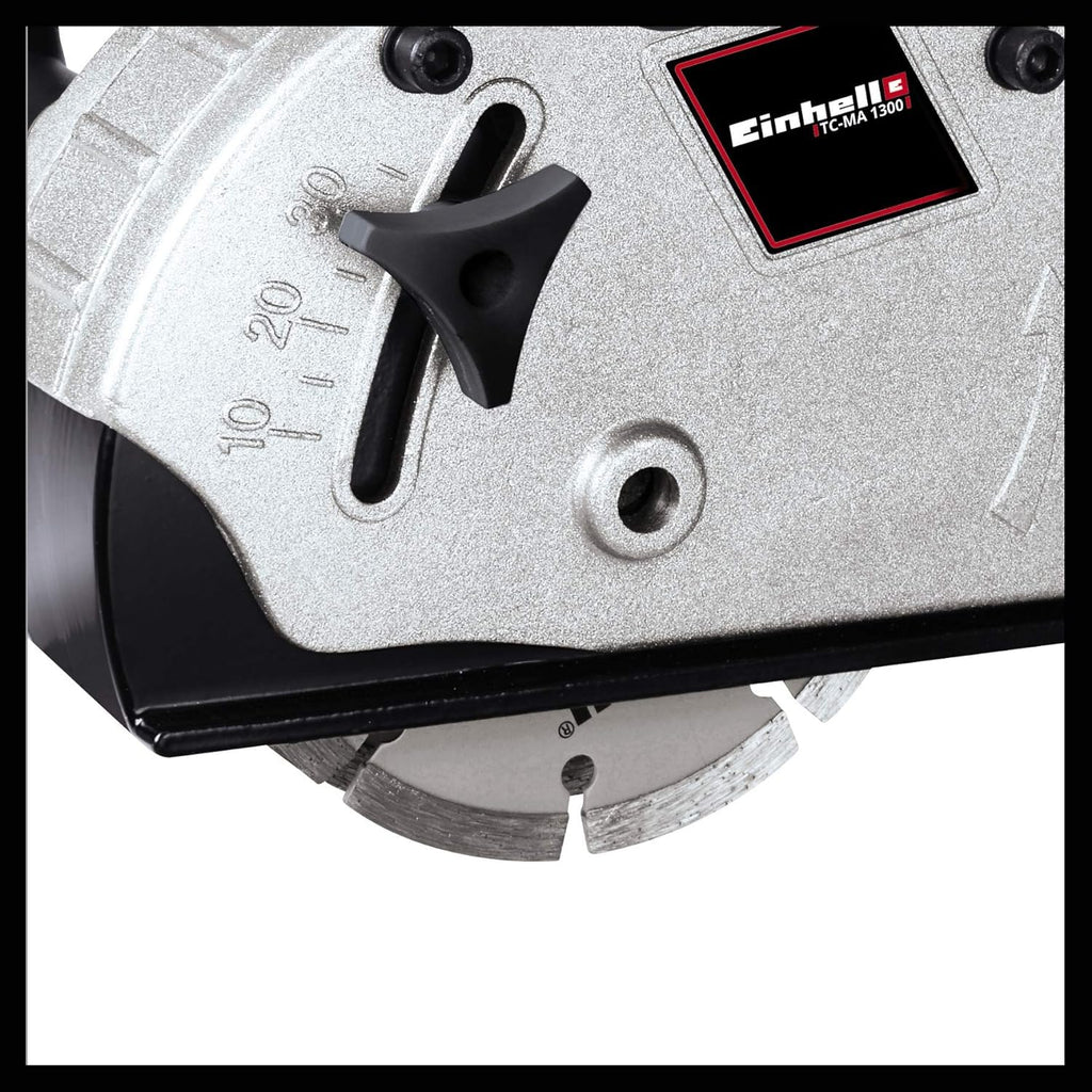 Einhell Mauernutfräse TC-MA 1300 (Leerlaufdrehzahl 9.000 Min-1, Max. Nutbreite 26 mm, 30 mm, Spindelarretierung, Inkl. 2x Trennscheibe Ø 125 mm), 1320 W