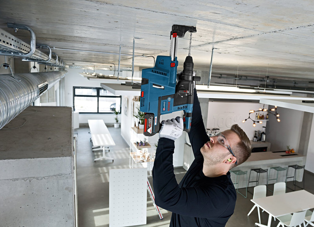 Bosch Professional System Akku Staubabsaugung GDE 18V-16 (kompatibel mit allen GBH 18V-26 und GBH 18V-26 F)