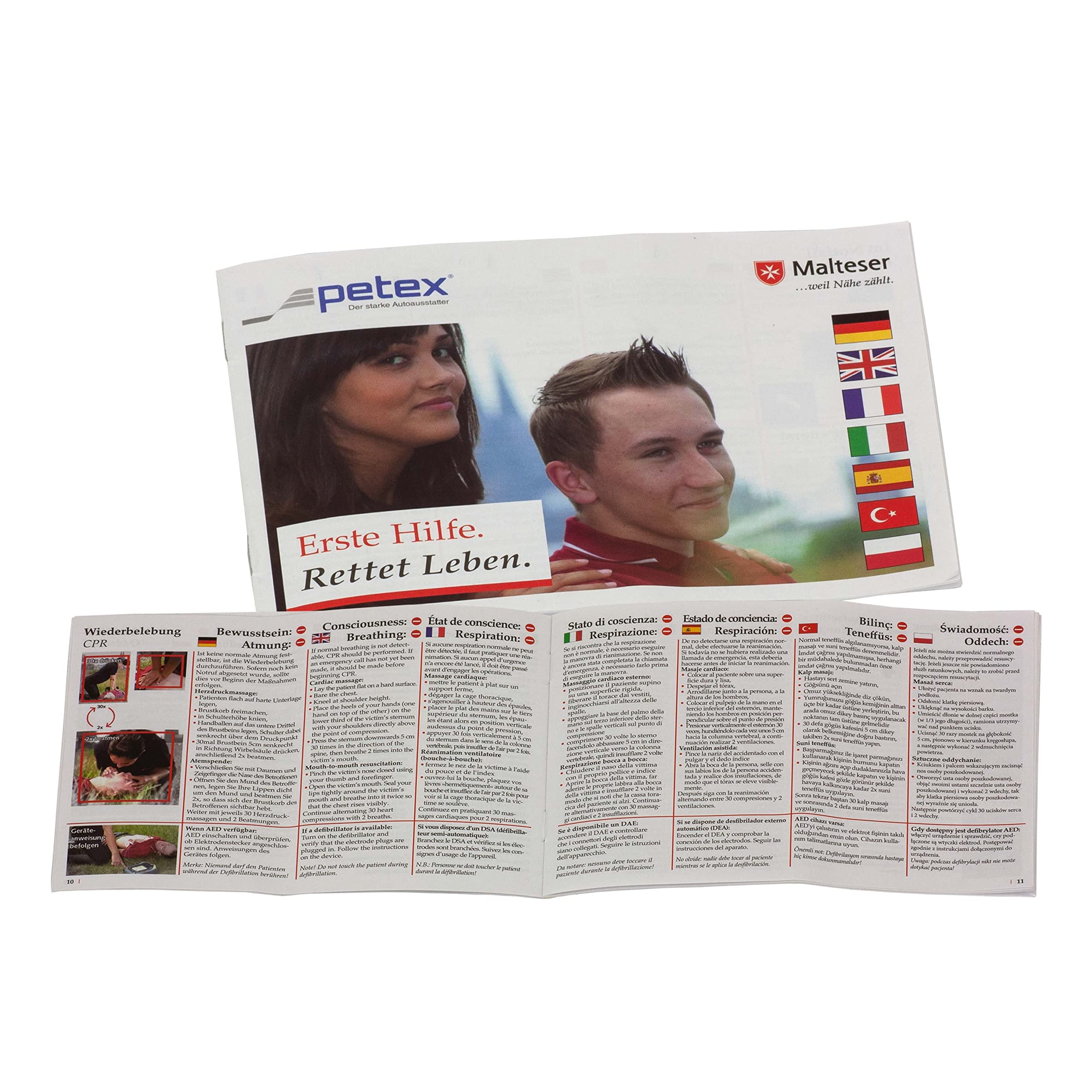 PETEX 43930012 Verbandtasche Inhalt nach DIN 13164, rot