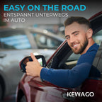 Kewago Rückenlehnenschutz Auto Kinder 2 Stück schwarz - Trittschutz Autositz & Rücksitzschoner - Sitzschoner Auto Vordersitze - Autositz Schutz vor Schmutz, Abdrücken & Kratzern - Schutzmatte