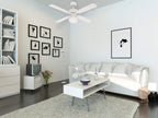 Westinghouse Vegas 7218540 Deckenventilator mit Beleuchtung, A++ to E, Metall, 60 W, E27, weiß, 105 x 105 x 44.2 cm