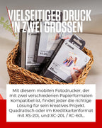 Canon SELPHY QX20 mobiler Fotodrucker – per WLAN direkt vom Smartphone drucken. Thermosublimationsdruck, 2 Größen Stickerpapier und Laden per USB-C - Dunkelgrau (ohne Farband/Papier)