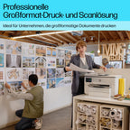 HP OfficeJet Pro 9730e A3-Multifunktionsdrucker, Drucken, Scannen und Kopieren bis A3, 6 Monate gratis drucken Instant Ink inklusive, Fax, WLAN, LAN, Duplex, Airprint, Grau-Weiß