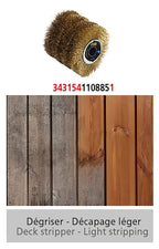 Fartools 110885 Bürste mit Messingdraht, 0,3 mm, Ø 120 mm, L 100 mm, kompatibel mit Renovierer REX120, REX200 und REX-H200 zum Abbeizen/Entgraten