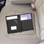 TNSLAND Fahrzeugmappe Dokumentenmappe A5, 24 x 17,5 cm Mappe A5 mit Mehreren Fächern, Bordmappe Auto Handschuhfach Organizer Auto, Tragbarer Manuelle Tasche für Karte Registrierung Autozubehör